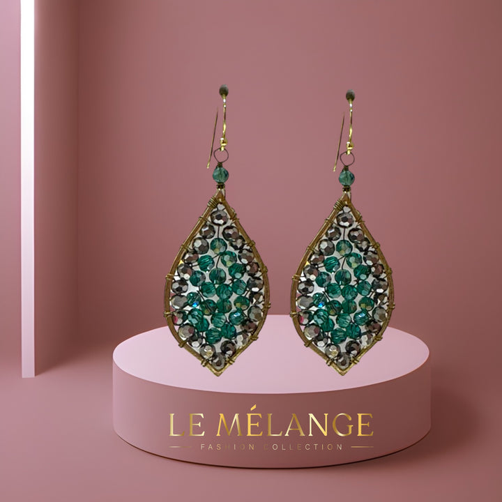 Le Mélange brass Crystal earrings