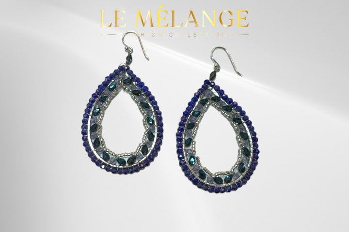 Le Mélange Royal blue crystal earrings