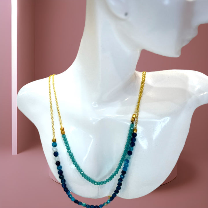 Delicate, beauty and charm semi-precious stone necklace