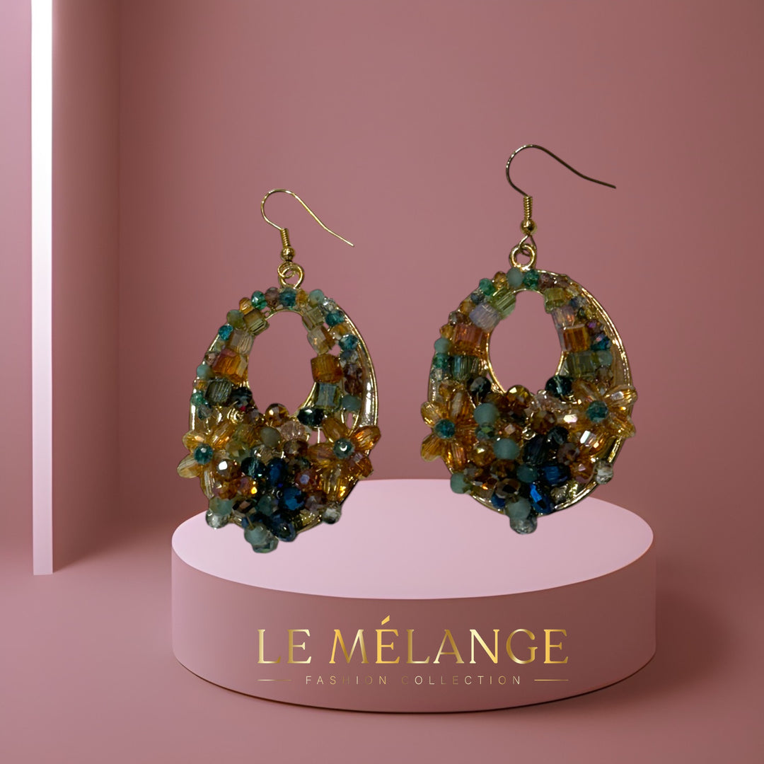 Hot-selling Multicolored crystal earrings