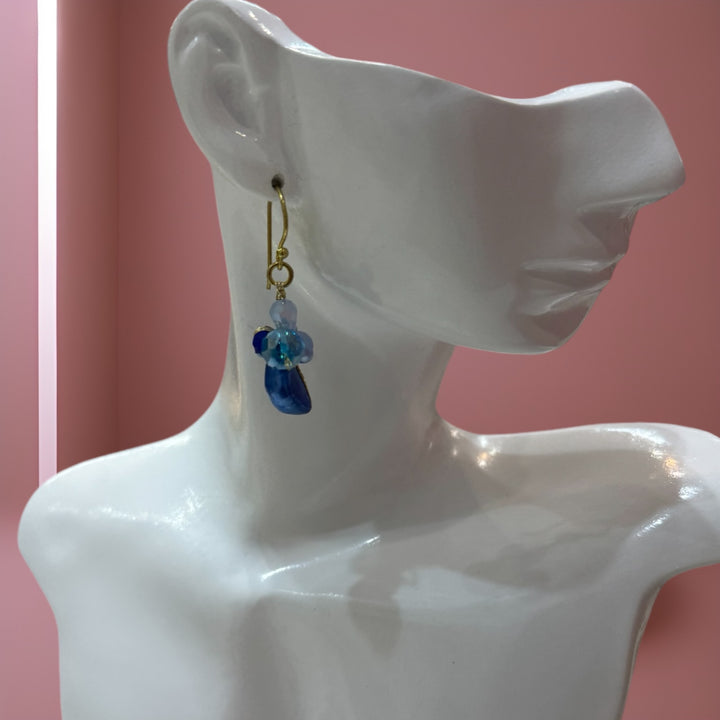 Royal Blue Freshwater Pearl Earrings