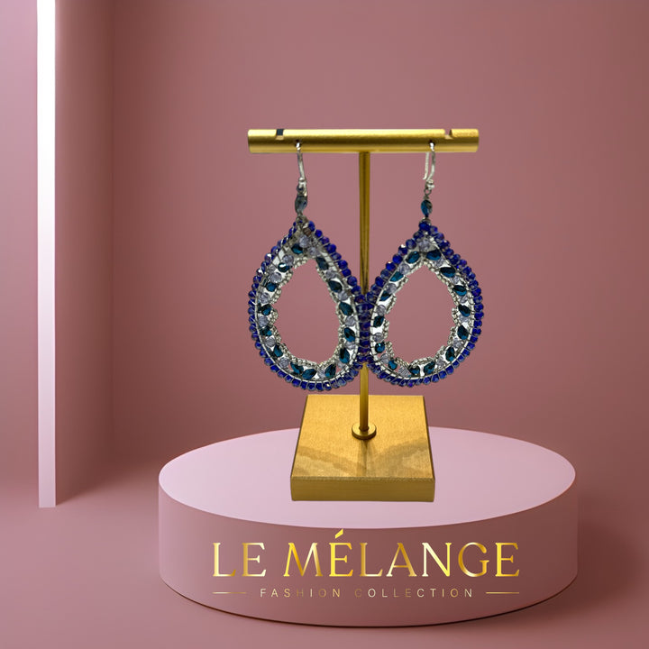 Le Mélange Royal blue crystal earrings