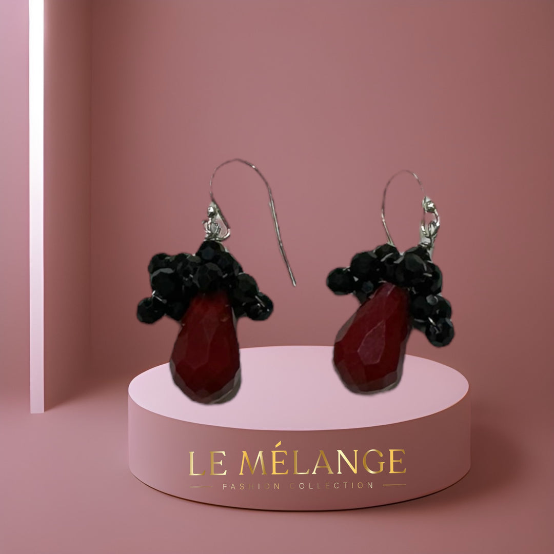 Red wine Crystal Earrings