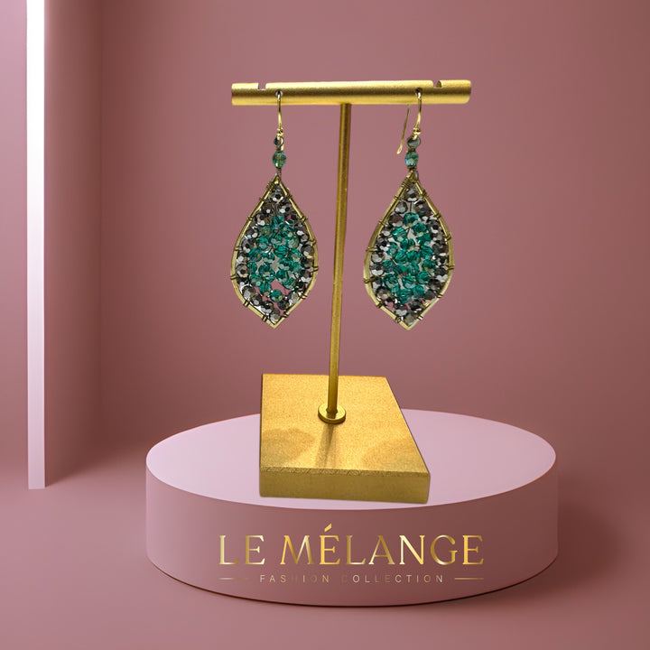 Le Mélange brass Crystal earrings