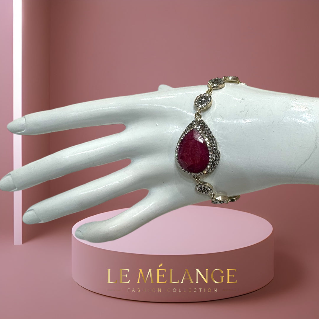 Classic Swarovski crystals with ruby bracelet