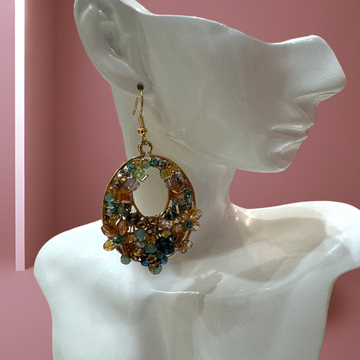 Hot-selling Multicolored crystal earrings