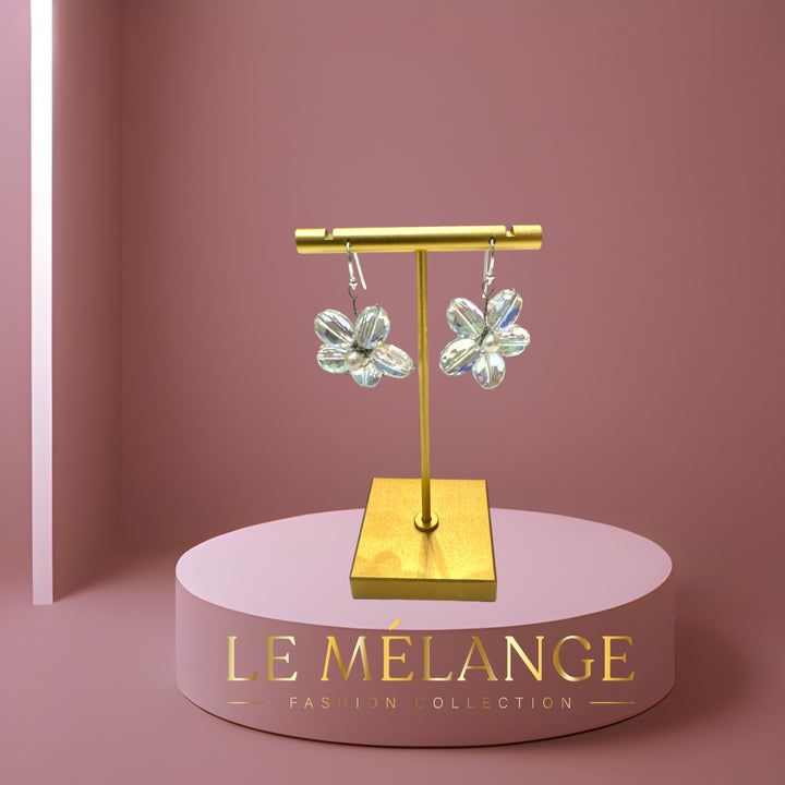 Le Mélange Single Flower Freshwater Pearl Earrings