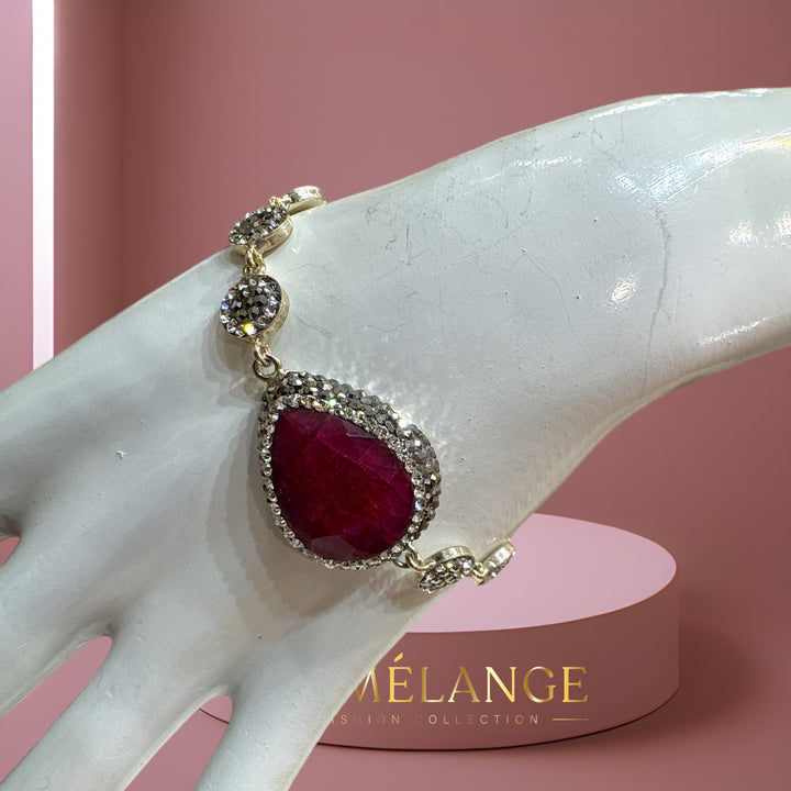 Classic Swarovski crystals with ruby bracelet