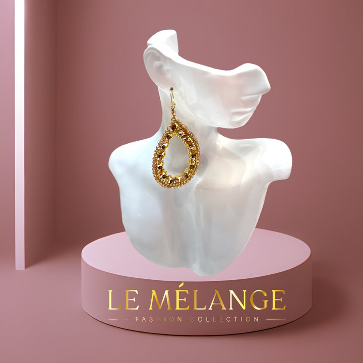 Le Mélange Champagne Crystal Earrings