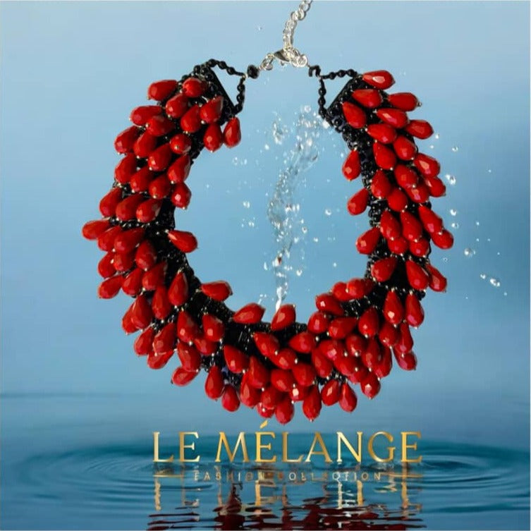 Red Handmade Crystal Necklace