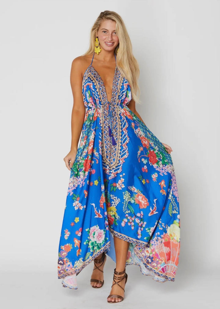 Hawaii Halter Dress & Duster Set - Tropical Elegance and Comfort