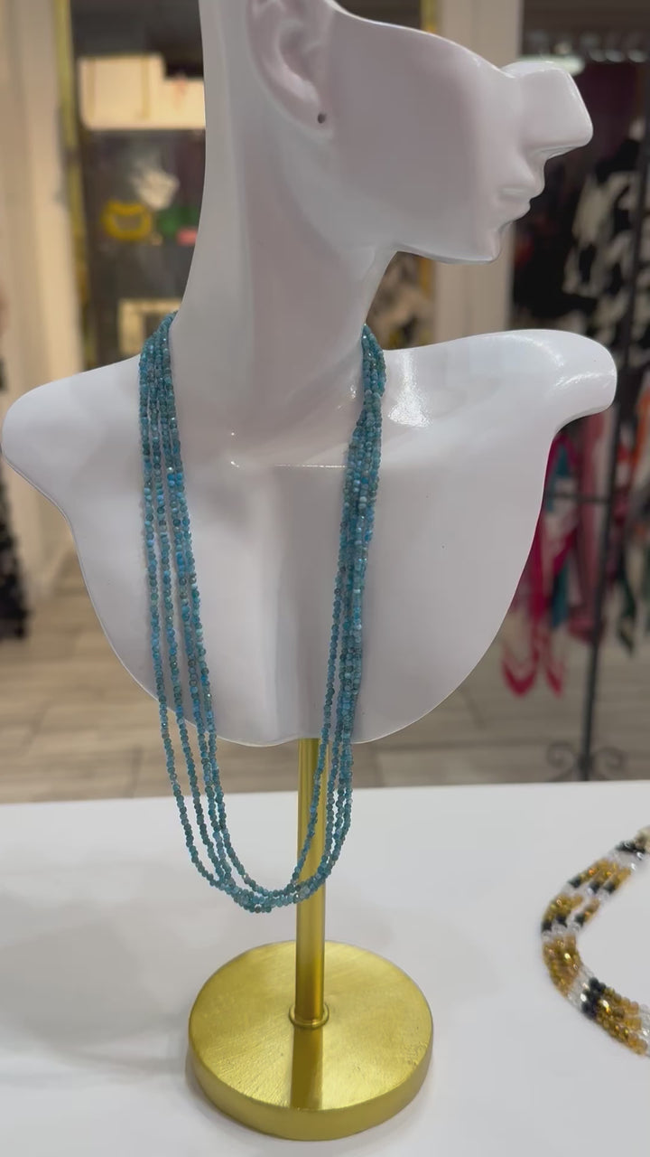 Aqua Bleu Crystal Neclace